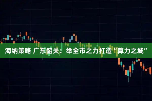 海纳策略 广东韶关：举全市之力打造“算力之城”