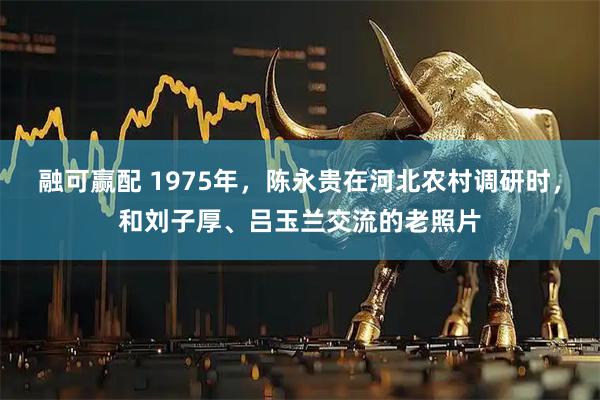 融可赢配 1975年，陈永贵在河北农村调研时，和刘子厚、吕玉兰交流的老照片